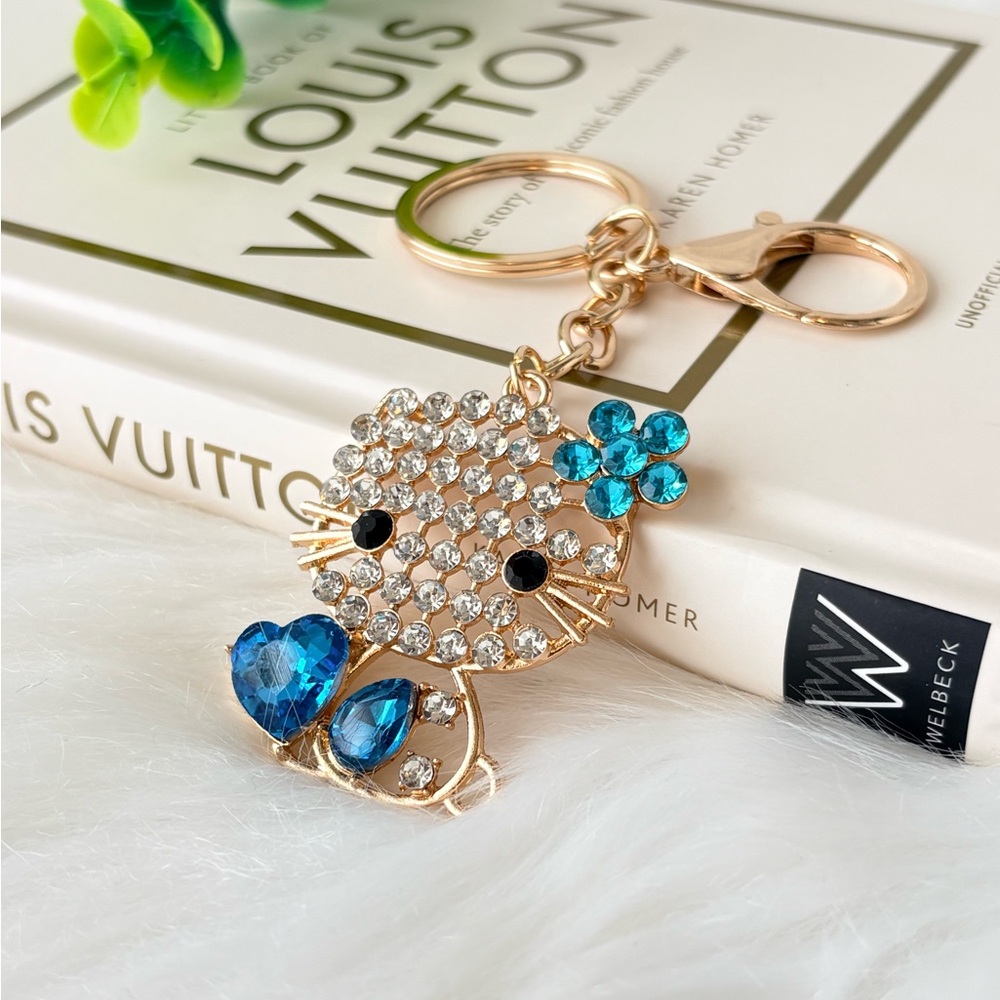 Hello Kitty Blue Keychain/ Bag Charm